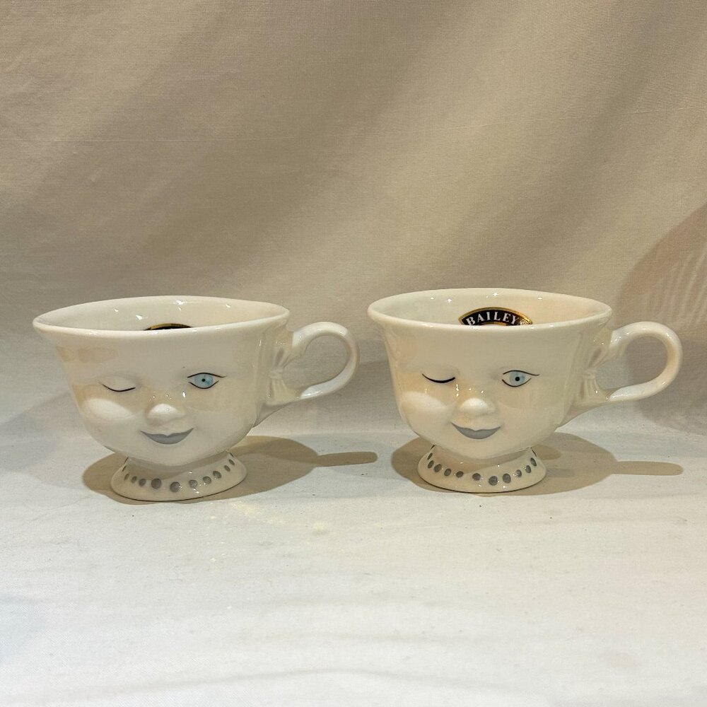 Pair of Bailey's Irish Cream Winking Cup LA Youth Network Signed Helen Hunt